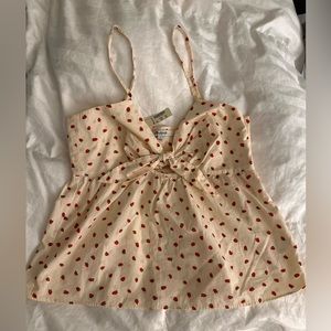 Never worn madewell strawberry cami top